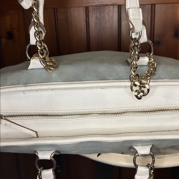 Juicy Couture Light Blue denim Handbag with Gold Chain - Picture 12 of 14